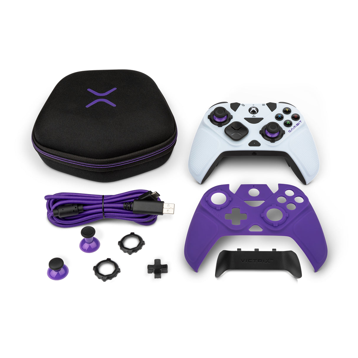 Victrix Gambit Nero, Bianco USB Gamepad Analogico/Digitale PC, Xbox One, Xbox Series S, Xbox Series X