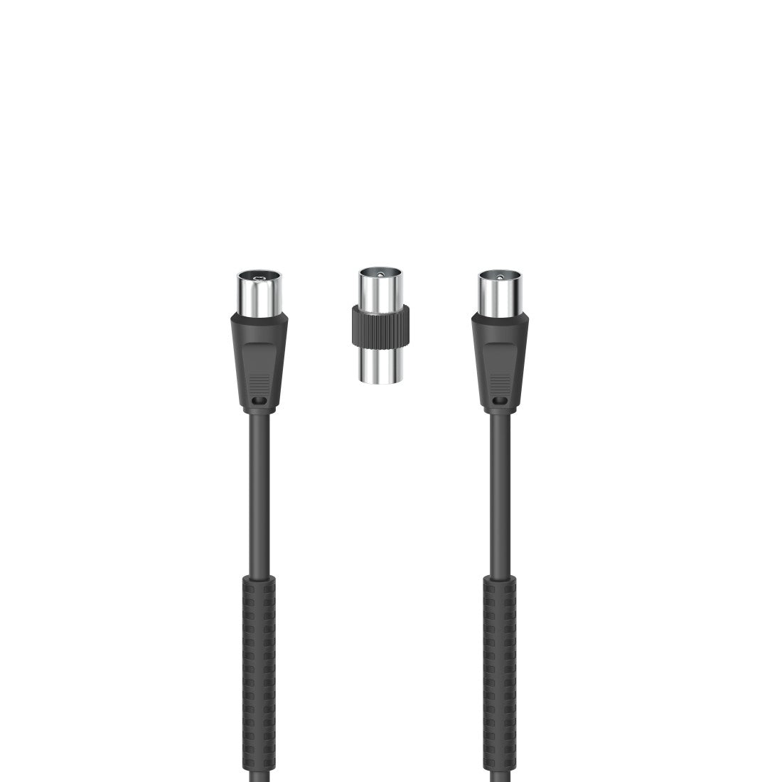 Hama Cavo antenna M/F con adattatore M/M, 1,5 metri, 85 dB, ferrite, nero