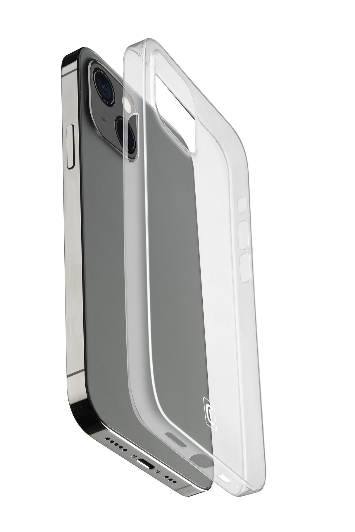 Cellularline Zero - iPhone 13 Custodia semi-rigida trasparente ultra sottile con finitura opaca