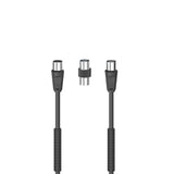Hama Cavo antenna M/F con adattatore M/M, 3 metri, 85 dB, ferrite, nero