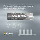 Varta Ultra Lithium, Batteria al litio, AA, Mignon, FR14505, Blister da 2