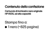 HP Cartuccia di inchiostro nero originale 912XL ad alta capacità