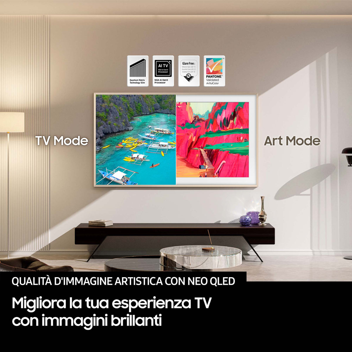 Samsung The Frame Pro AI TV 65 QE65LS03FWUXZT 4K - Elettronica Macino