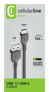 Cellularline Power Cable 120cm - USB-C Cavo USB-C per ricarica e trasferimento dati