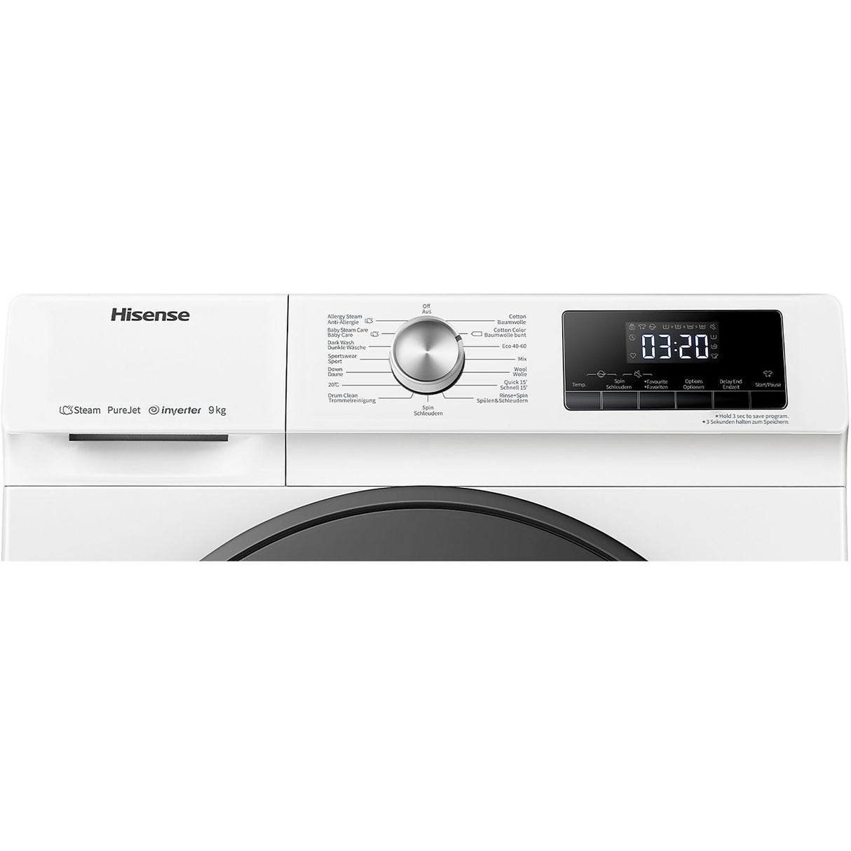 Hisense WFQA9014EVJM lavatrice Caricamento frontale 9 kg 1400 Giri/min Bianco