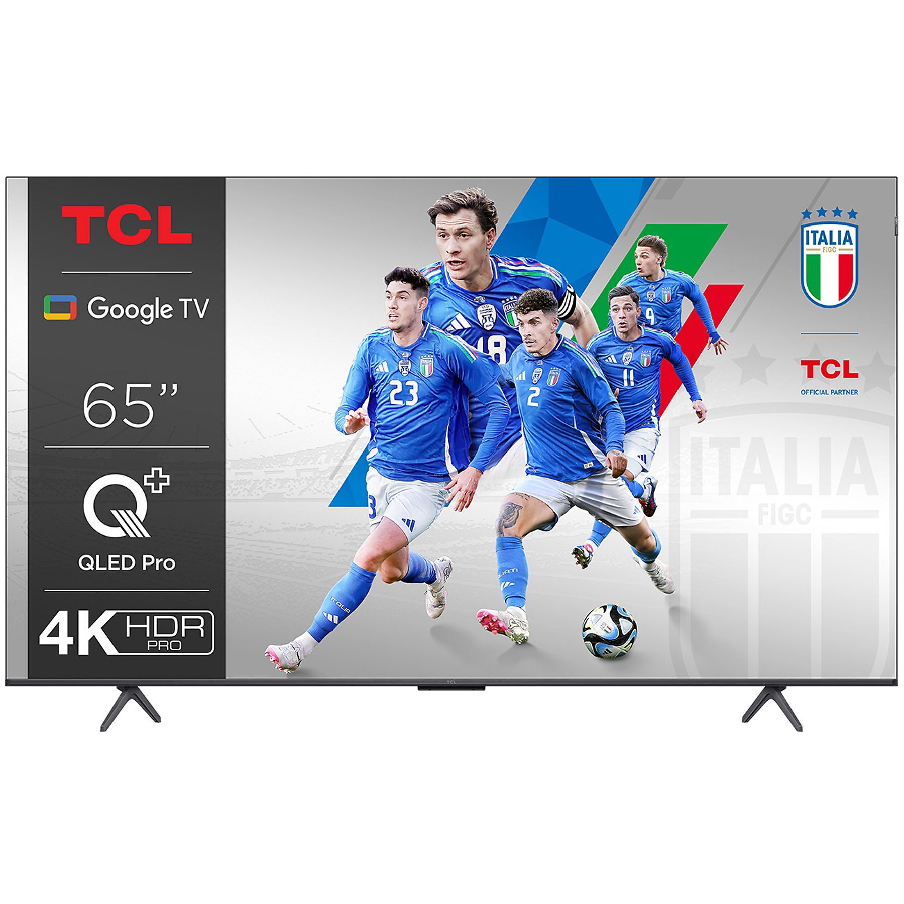 TCL 65C655 QLED Pro Smart TV 65 pollici, 4K Ultra HD, HDR, Google TV, Dolby Atmos, Wi-Fi, Bluetooth, Alexa e Google Assistant, Google Duo