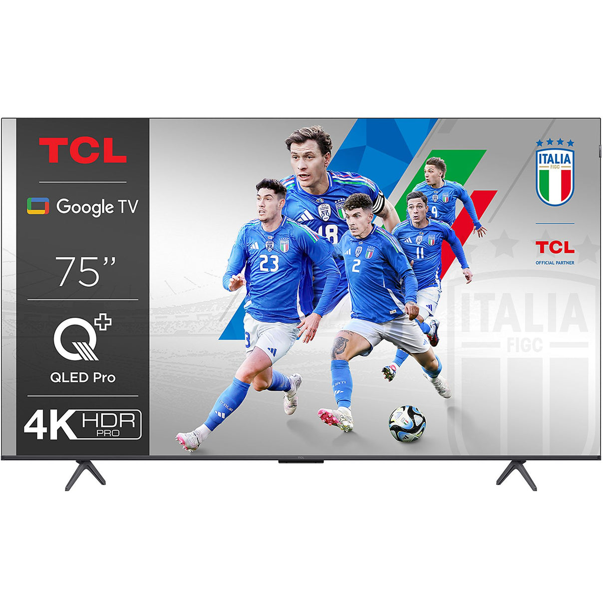 TCL 75C655 QLED Pro Smart TV 75 pollici, 4K Ultra HD, HDR, Google TV, Dolby Atmos, Wi-Fi, Bluetooth, Alexa e Google Assistant, Google Duo