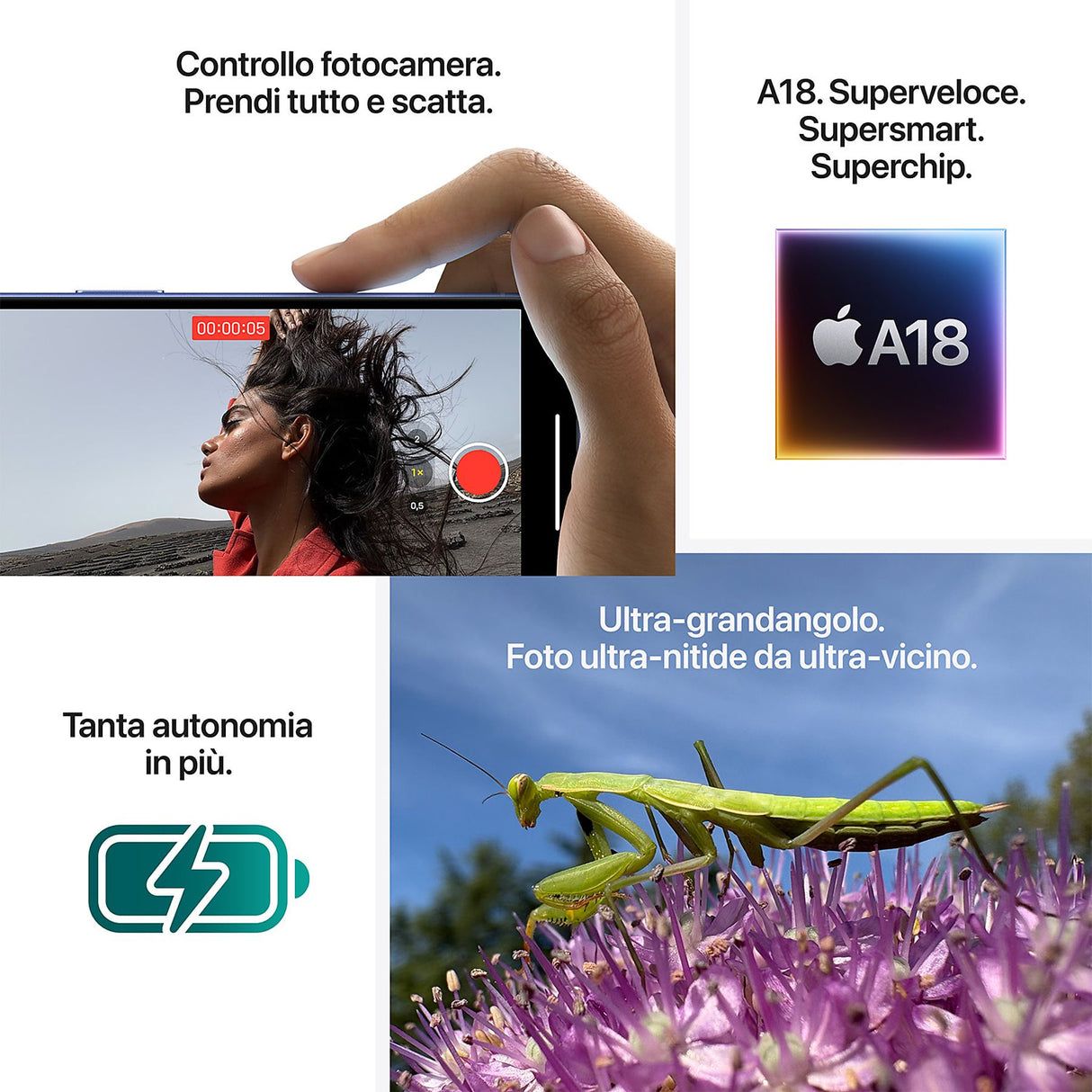 Apple iPhone 16 256 GB Blu oltremare