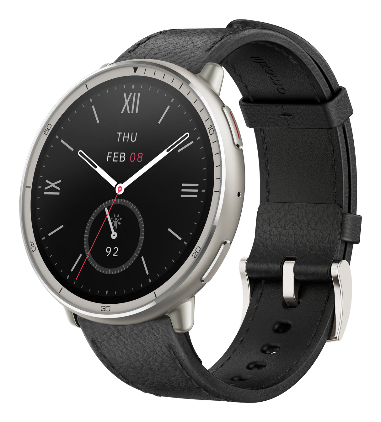 Amazfit Active 2 Round Black Leather Premium 1,32" AMOLED