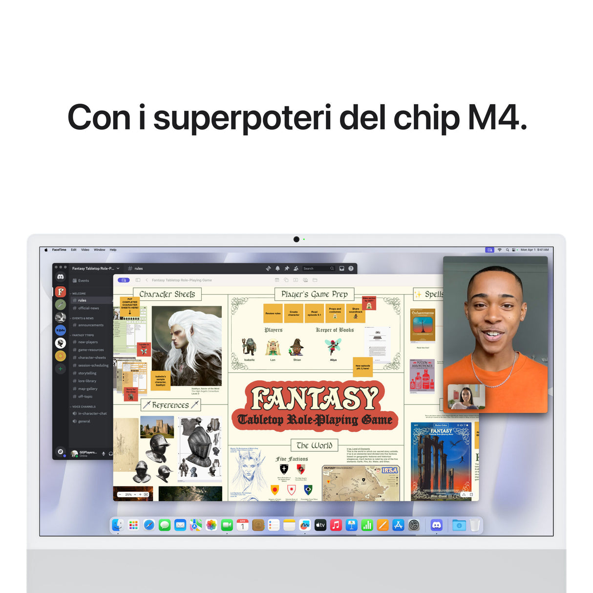 Apple iMac 24" Retina Display 4,5K - Chip M4 con 8-core CPU e 8‑core, GPU - Archiviazione da 256GB SSD e 16GB di memoria unificata con Magic Keyboard - Argento, MWUC3T/A