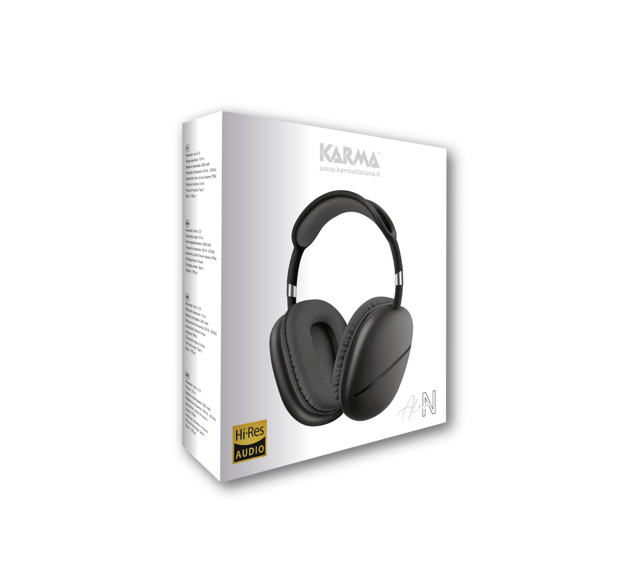 Cuffie microfono bluetooth Karma Air Sound Max Black