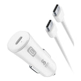 Cellularline Super Fast Car Power Kit 25W - USB-C to USB-C - Samsung Caricabatterie da auto USB-C Super Fast Charge 25W con cavo USB-C to USB-C