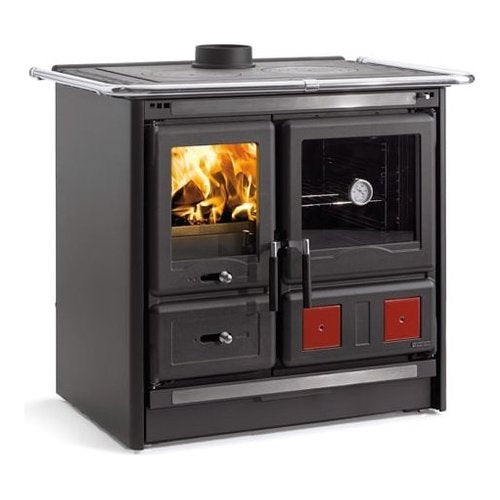 Cucina legna Nordica 7015448 ROSA L 5.0 VST Steel Nero antracite