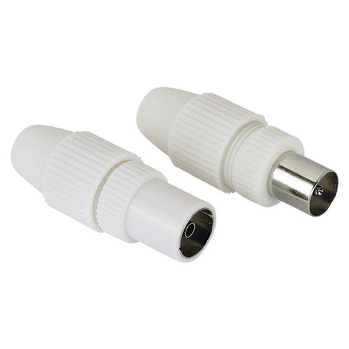 Hama Spina per cavo antenna coassiale maschio e femmina, 5-7 mm (2 pzz.)