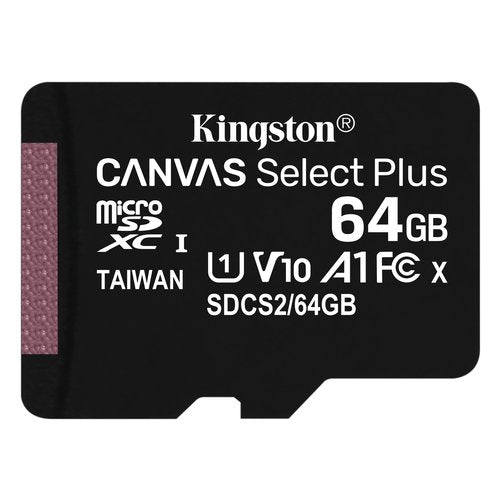 Scheda di memoria Kingston SDCS2 64GBSP CANVAS SELECT PLUS Black