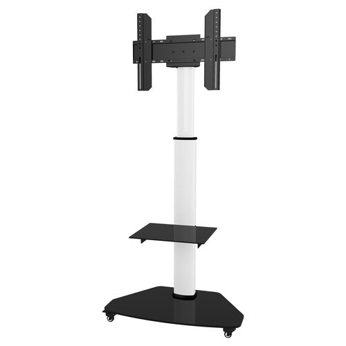 Techly Supporto a Pavimento con Mensola Trolley TV LCD/LED/Plasma 37-70" Bianco