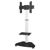 Techly Supporto a Pavimento con Mensola Trolley TV LCD/LED/Plasma 37-70" Bianco