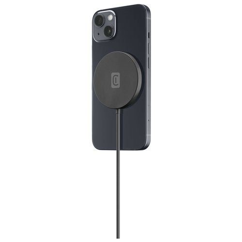 Cellularline Mag - Wireless Charger Black Base di ricarica wireless magnetica per sistema MagSafe