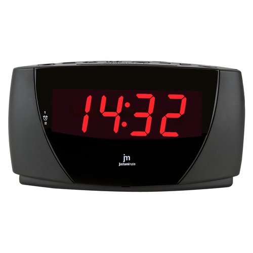 Sveglia Lowell JE5111N JUSTAMINUTE Con funzione snooze Black