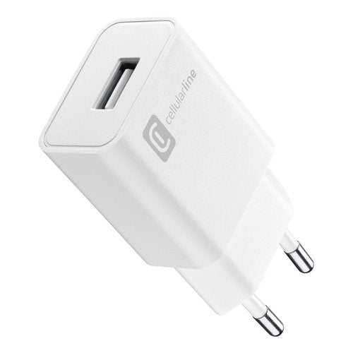 Cellularline USB Charger 12W Caricabatterie da rete per piccoli devices 12W