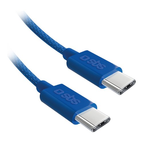 Cavo USB C Sbs TECABLETISSUETCCB 2.0 60W Blu