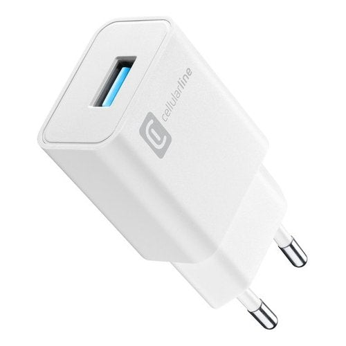 Cellularline ACHUSB18WSMLW Caricabatterie per dispositivi mobili Universale Bianco AC Interno
