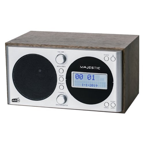 Radio Majestic 109162 Wr 162 Dab Argento e Legno