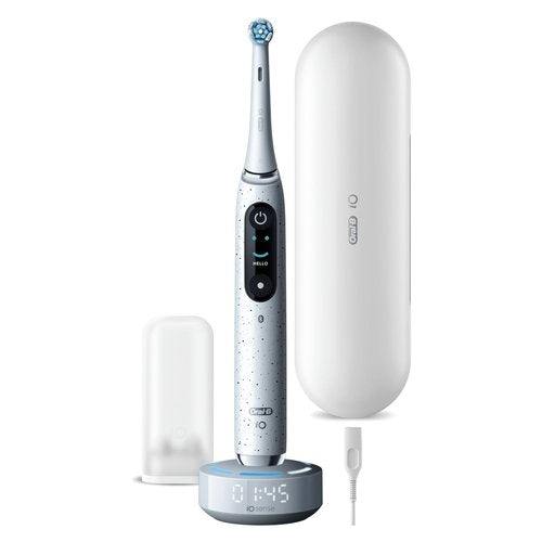 Oral-B iO Spazzolino Elettrico Ricaricabile 10 Bianco,1 Testina, 1 Custodia Da Viaggio ricaricabile, 1 Caricatore Sense