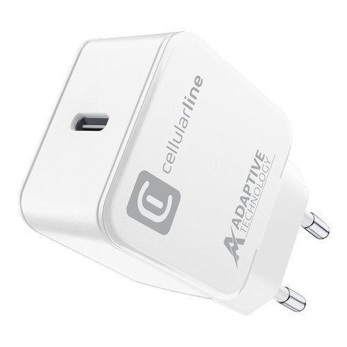 Cellularline USB-C Charger 15W USB-C Charger 15W carica velocemente e in tutta sicurezza i device Samsung con porta USB-C compatibili con la carica 15W.