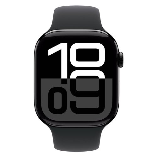 Apple Watch Series 10 GPS Cassa in Alluminio Jet Black con Cinturino Sport Band Nero - 46mm M/L