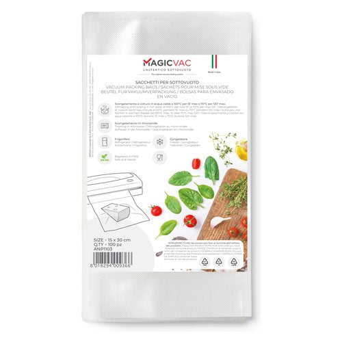 Sacchetti sottovuoto Magic Vac ANP1103 SENZA ETICHETTA BPA Free 15x30
