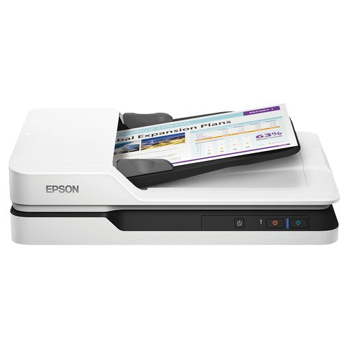 Scanner Epson B11B239401 WORKFORCE DS 1630 White e Black