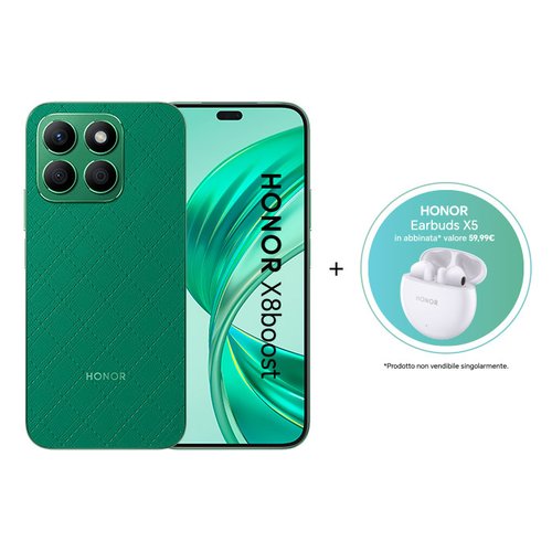 Smartphone Honor X8 BOOST + Earbuds X5 Green