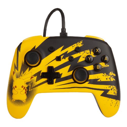 Gamepad Power A 1516985 01 SWITCH Pokémon Enhanced Wired Pikachu Light