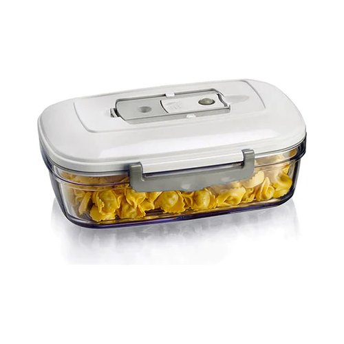 Magic Vac ACO1093 recipiente per cibo Rettangolare Scatola 1 L Trasparente, Bianco 1 pz