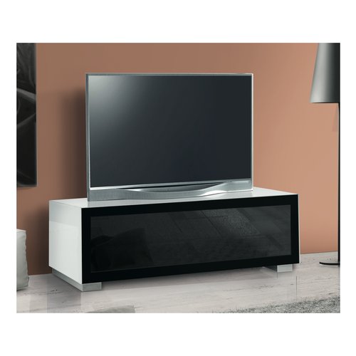 Porta tv Munari MG 156 BI NE MAGIC Bianco e Nero lucido