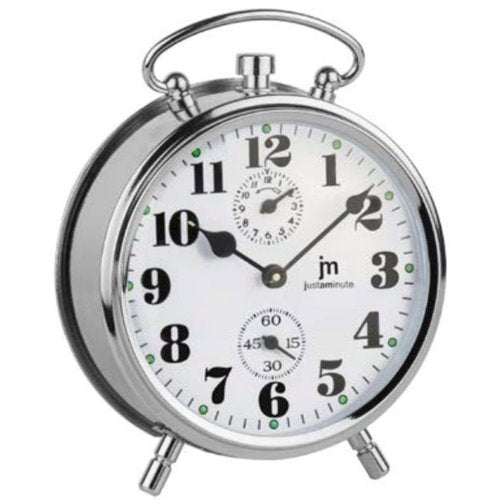 Sveglia Lowell JC8001S JUSTAMINUTE Meccanica a chiave Silver