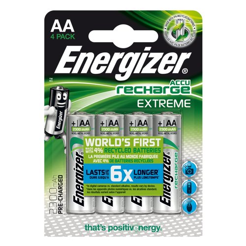 Energizer Accu Recharge Extreme 2300 AA BP4 Batteria ricaricabile Stilo AA Nichel-Metallo Idruro (NiMH)
