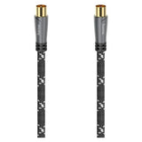 Hama 00205072 cavo coassiale 5 m Nero, Grigio