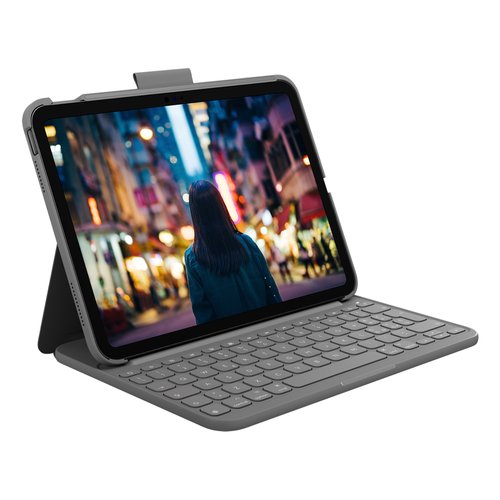Custodia con tastiera Logitech 920 011427 IPAD SLIM FOLIO 10a Gen Graf