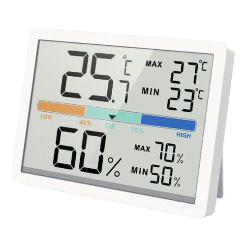 Termometro ambiente Lowell JD 9039 JUSTAMINUTE con igrometro Bianco