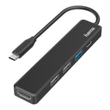 Hama HUB USB Type C 3.2 Gen 1 / 3 porte USB A, 1 porta USB Type C, 1 porta HDMI, Ultra HD 4K