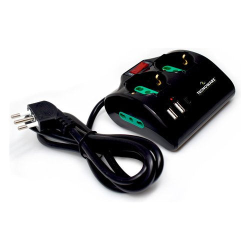 Multipresa tavolo Tecnoware FMP4IIGUSB 10/16A Nero