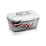 Magic Vac ACO1092 recipiente per cibo Rettangolare Scatola 1,5 L Trasparente, Bianco 1 pz