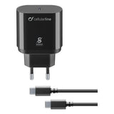 Cellularline Super Fast Charger Kit 25W - USB-C to USB-C - Samsung Caricabatterie da rete Super Fast Charge PD 25W con cavo USB-C to USB-C