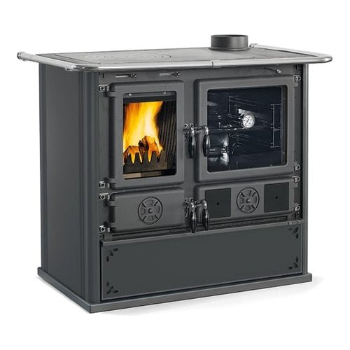 Cucina legna Nordica 7015218 ROSA 5.0 VST Steel Nero antracite