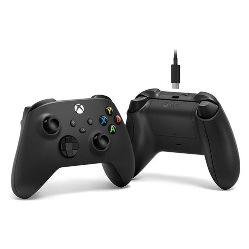 Gamepad Microsoft 1V8 00002 XBOX Bundle con cavo Play&Charge Carbon bl