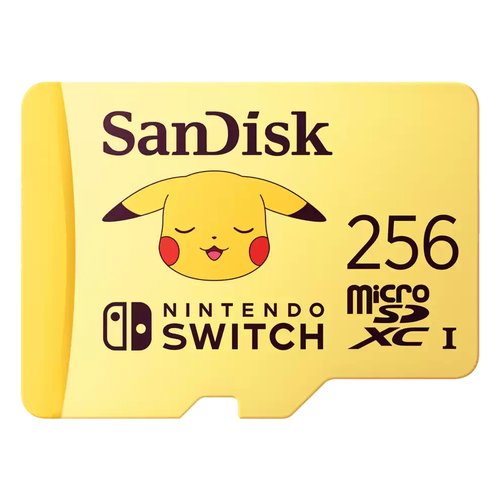 Scheda di memoria Sandisk SDSQXAO 256G GN6ZK POKEMON Pikachu Yellow