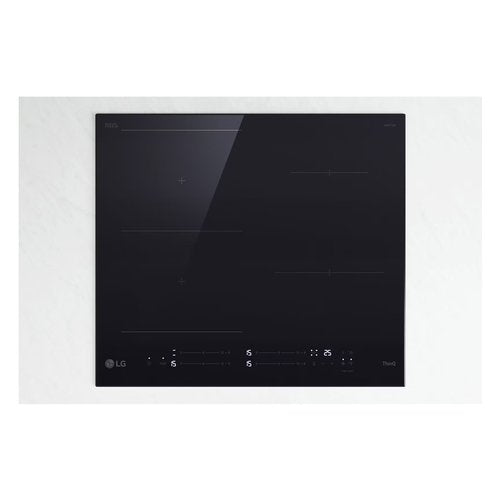 LG CBIZ2435B Piano cottura induzione 60cm, 7,4kW con limitatore, 4 zone, 1 flex, Wi-Fi