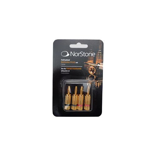 Norstone NORBANX4 - Set of 4 gold-plate banana plugs Oro